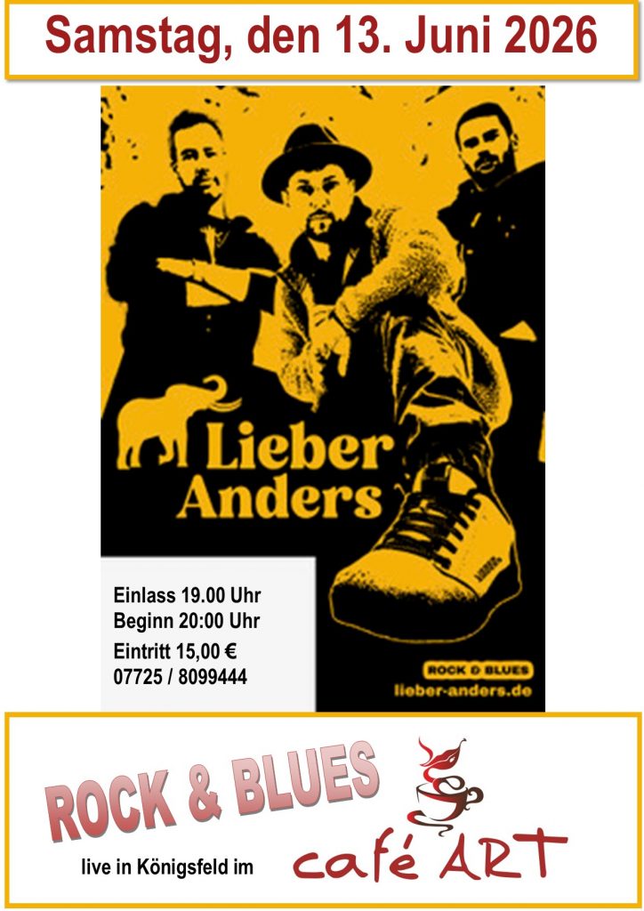 Rock & Blues life im café ART in Königsfeld